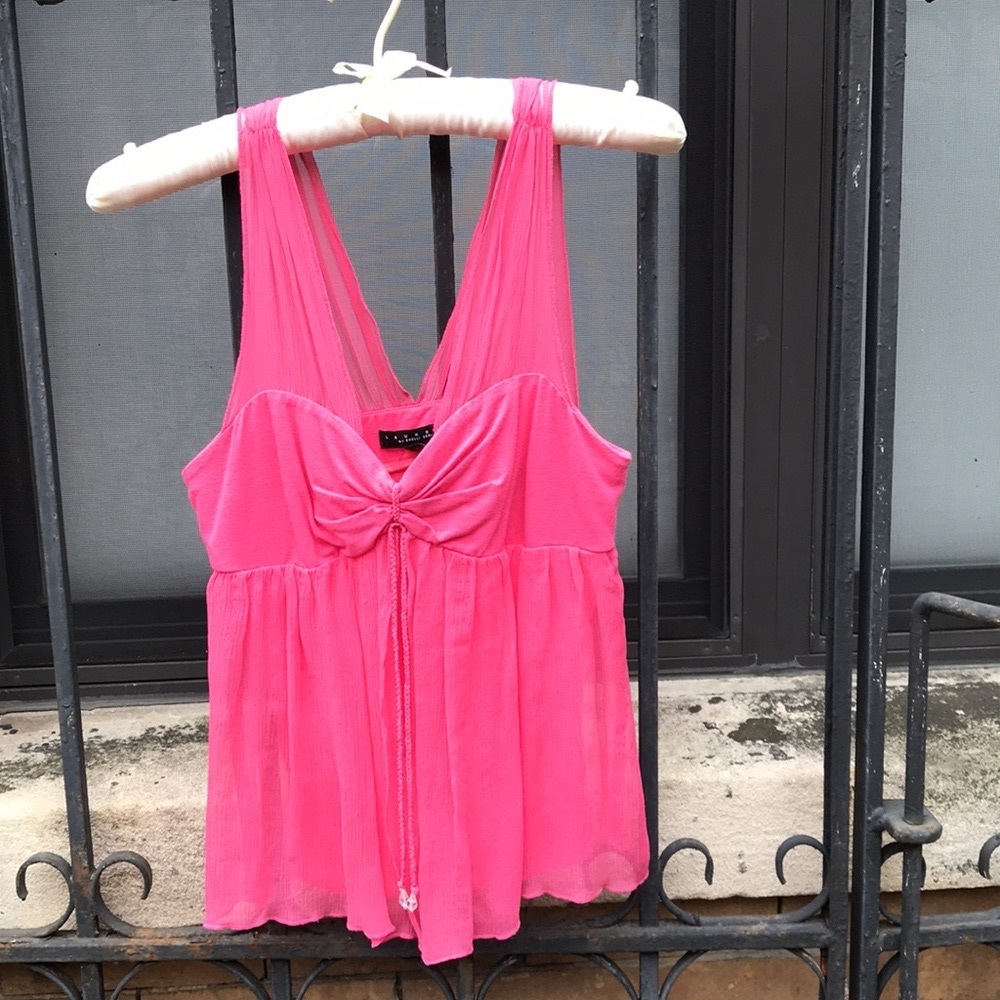 Laundry by Shelli Segal pink silk top
